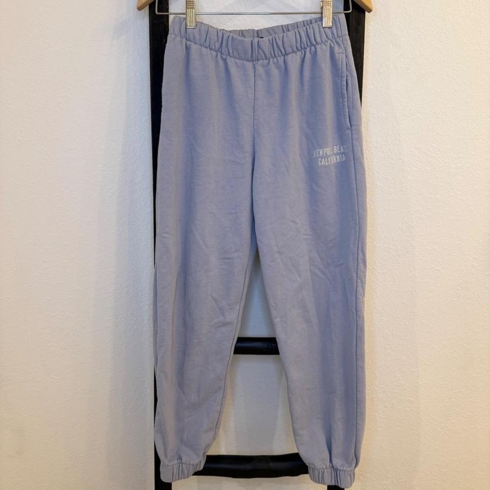 Brandy Melville Newport Beach California Sweatpants Light Blue Joggers Womens